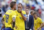 Sveriges anfører, Andreas Granqvist, kan have spillet sin sidste landskamp.  Alastair Grant/AP