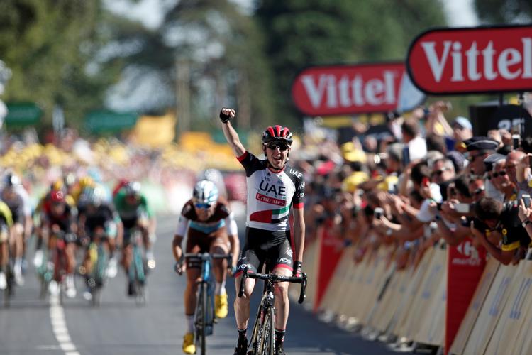 Dan Martin hentede karrierens anden etapesejr i Tour de France.  Benoit Tessier/Ritzau Scanpix