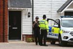 Britisk politiet har fundet nervegiften Novichok i en flaske i dette hus.  Geoff Caddick/Ritzau Scanpix