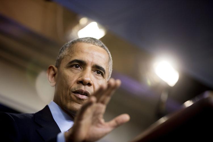 Barack Obama var præsident, da de første beskyldninger om russisk indblanding i præsidentvalgkampen dukkede op i 2016, lyder det fra den nuværende præsident Donald Trump.
  
   Andrew Harnik/AP