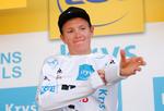 Søren Kragh Andersen gør sig ingen forestillinger om, at eventyret i den hvide Tour de France-førertrøje varer ret meget længere.
   Stephane Mahe/Ritzau Scanpix