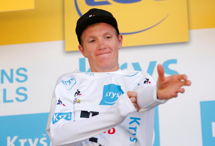 Søren Kragh Andersen gør sig ingen forestillinger om, at eventyret i den hvide Tour de France-førertrøje varer ret meget længere.
   Stephane Mahe/Ritzau Scanpix