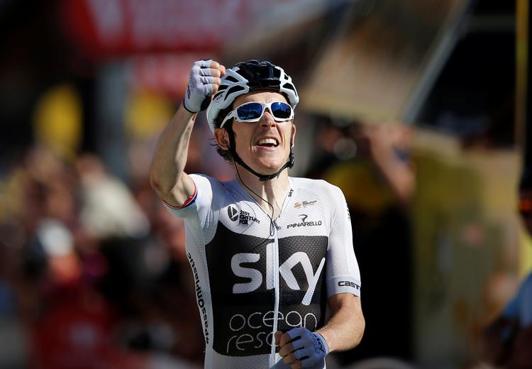 Geraint Thomas og Team Sky er nu i en speciel situation. Skal Thomas lade sin kaptajn få forrang elelr skal han selv køre efter den helt store gevinst?  Stephane Mahe/Ritzau Scanpix