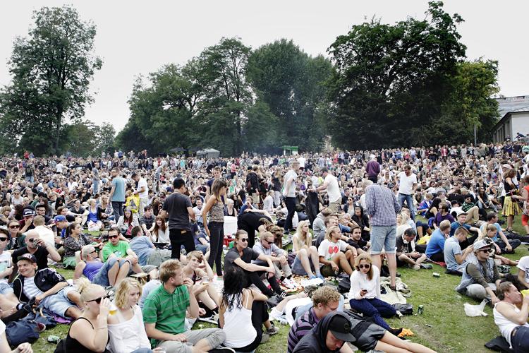 Årets Stella Polaris i København finder sted 4. august i Frederiksberg Have, hvor festivalen rykkede tilbage til, da Østre Anlæg (billedet) blev for småt.  Martin Bubandt/POLFOTO