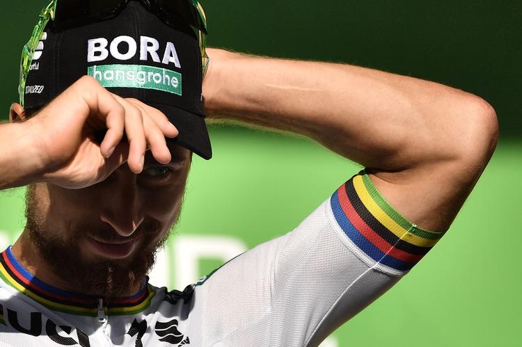 Peter Sagan er 210 point foran nærmeste rival i poointkonkurrencen, men tager intet for givet, før han er fremme i Partis.
   Marco Bertorello/Ritzau Scanpix