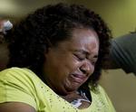 Tia Coleman under nyhedskonferencen på Cox Medical Center i Branson i går. Charlie Riedel/AP