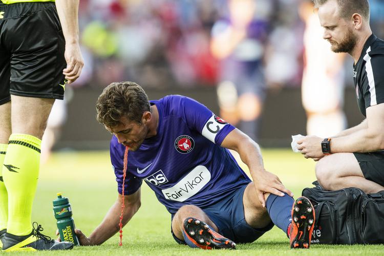 Jakob Poulsen har haft en hård sæsonstart og skal finde topformen, hvis FC Midtjylland skal klare sig igennem til gruppespillet i Champions Legaue. Bo Amstrup/Ritzau Scanpix