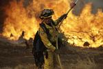 Brandmand uden for byen Redding i det nordlige Californien.
   Marcio Jose Sanchez/AP