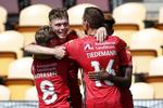 Efter to gange uafgjort vandt FC Nordsjælland i tredje forsøg i den nye Superligasæson. Jens Dresling/POLFOTO
