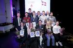 I december sad Rasmus Brandstrup Knudsen (nummer 8) og Clara Tauson (nummer 2) i første række, da Politiken kårede Årets Fund i dansk idræt, som blev cykelrytteren Mikkel Bjerg.  Jens Dresling/POLFOTO