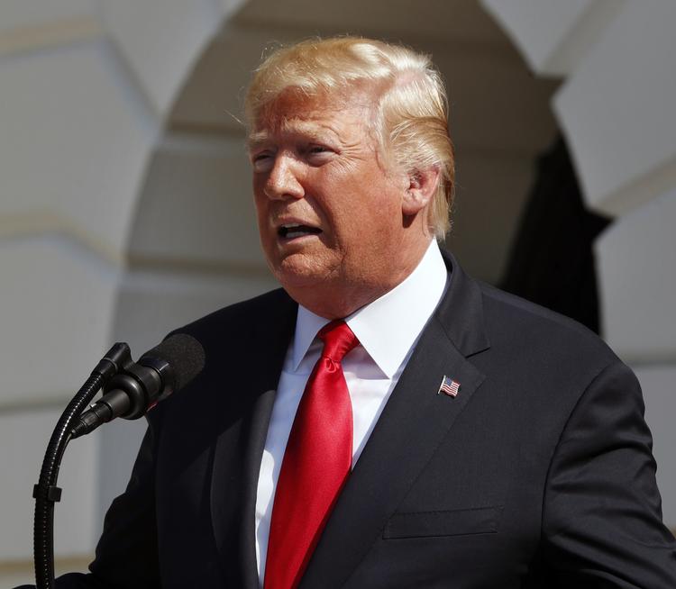 
 Mødet mellem Donald Trump og udgiveren af New York Times, Arthur Sulzberger, fandt sted 20. juli. Begge talte med store bogstaver. Jacquelyn Martin/AP
