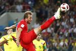 Harry Kane er det nuværende engelske landsholds store målmager, men han vil være afløst af andre, hvis England i 2030 bliver VM-vært for første gang siden 1966.
   Matthias Schrader/AP