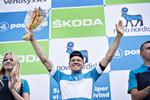 Lasse Norman har al mulig grund til at fryde sig over sin lyseblå førertrøje i PostNord Danmark Rundt, men i eftermiddag skal han ud i et knaldhårdt forsvar af sin nyerhvervede status.
 Henning Bagger/Ritzau Scanpix