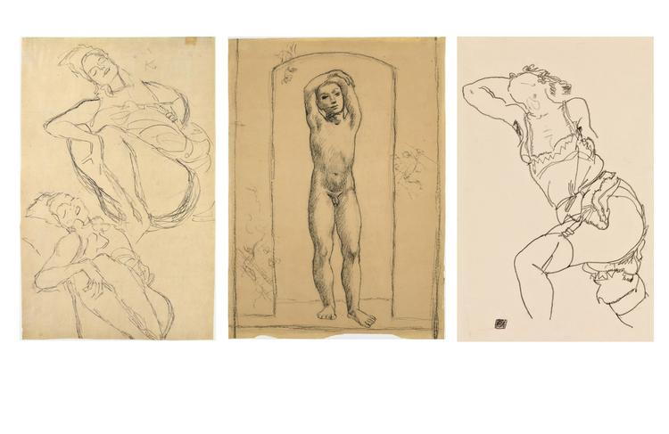 Illustrationer fra venstre: Gustav Klimt, Pablo Picasso og Egon Schiele/The Metropolitan Museum of Art, Bequest of Scofield Thayer, 1982, Estate of Pablo Picasso/Artists Rights Society (ARS) og The Metropolitan Museum of Art, Bequest of Scofield Thayer, 1982  