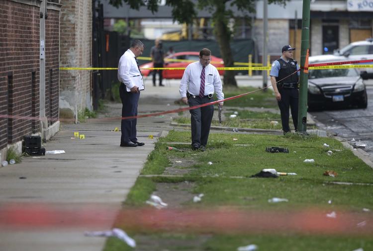 Bandekriminalitet er en væsentlig årsag til den eksploderede vold i Chicago. Joshua Lott/Ritzau Scanpix