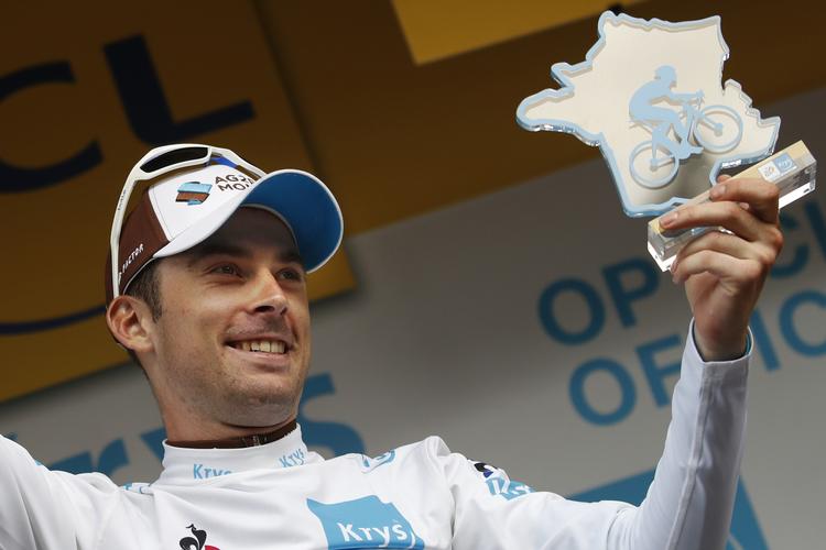 Pierre Latour mens alt endnu var fryd og gammen i årets Tour de Franbce. Nu er han ude med brud på ryghvirvlen.
   Christophe Ena/AP