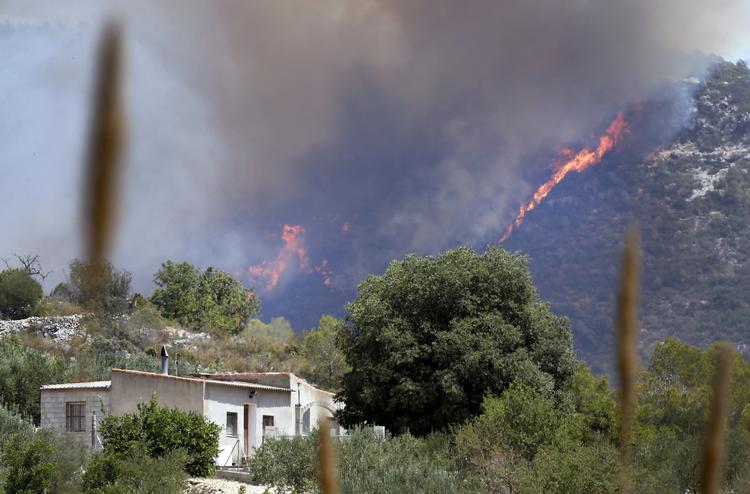 Landsbyen Pinet i nærheden af Valencia tidligere i dag.  Alberto Saiz/AP