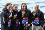 Der var store smil over hele linjen, da den danske kvartet torsdag aften havde sikret Danmark endnu en sølvmedalje ved EM. Darko Bandic/AP