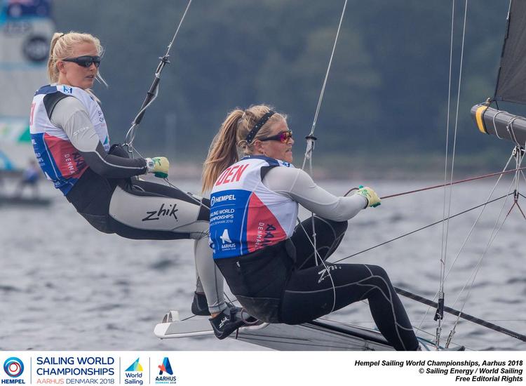 Med en 7.- plads i sidste sejlads endte Jena Mai Hansen og Katja Salskov-Iversen som nummer 5 ved VM. Sailing Energy