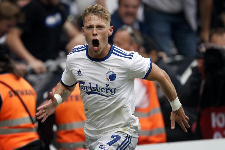 FC Københavns Viktor Fischer spillede igen en stor kamp i Parken, da Brøndby søndag aften var på besøg i Superligaen.
   Jens Dresling/POLFOTO