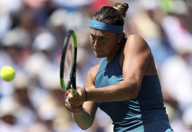 Aryna Sabalenka har i sommerens løb vist stor modstandsstyrke i sine kampe mod mere etablerede navne på WTA Touren. Steven Paston/AP