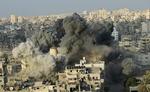 Bomberne, der jævnede kulturcentret Said al-Mishal med jorden, kom som israelsk svar på voldsomme uroligheder mellem Israel og palæstinensere. Ifølge det israelske militær brugte Hamas centret til militært formål. Arafat Ooda/AP