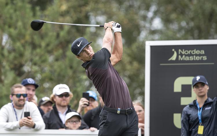 Efter flere turneringer i USA er Thorbjørn Olesen tilbage i Europa, hvor han har fået en solid start i Sverige.  Anders Wiklund/AP
