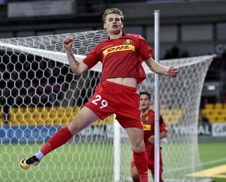  Nikolai Baden Frederiksen debuterede for FCN som 17-årig mod Randers i 2017.  Poulsen Lars/POLFOTO