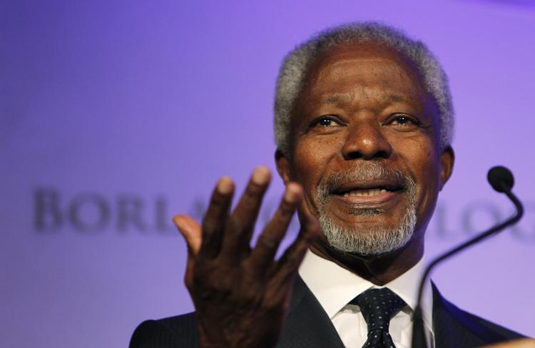 
 Kofi Annan er død. Han blev 80 år. Charlie Neibergall/AP