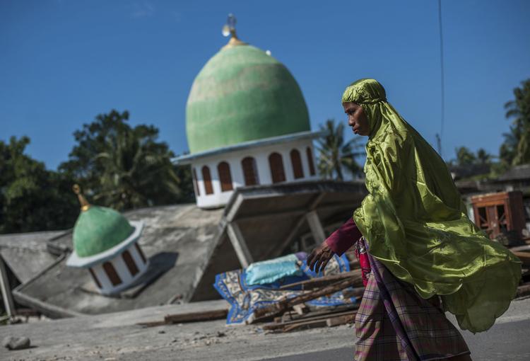 Lombok blev tidligere på måneden ramt af et kraftigt jordskælv. Fauzy Chaniago/AP