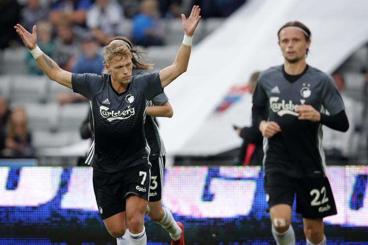  Viktor Fischer scorede sit fjerde sæsonmål mod AGF.
   Jens Dresling/POLFOTO