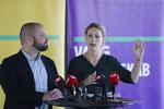 Nikolaj Villumsen og Pernille Skipper ved dagens pressemøde.  Jens Dresling/POLFOTO