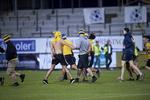 Brøndby var på vej mod sejr i Horsens, men kiksede i slutminutterne - og så forduftede mesterskabsdrømmen, hvilket udløste frustrationer på lægterne.
   Bonnerup Claus/POLFOTO