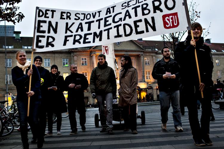 En fast forbindelse over Kattegat har været diskuteret i flere år. Billedet er fra 2012, hvor SFU Aahus stod bag en event, der skulle give ideen vind i sejlene.  Pedersen Mikkel Berg/POLFOTO