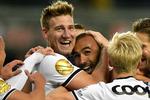 Med målet til 2-0 scorede Nicklas Bendtner for tredje gang i denne europæiske sæson efter to scoringer mod Valur Reykjavik. Wold, Ole Martin/Ritzau Scanpix