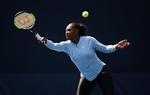 Der er blevet trænet på banerne i New York, men nu er det tid for Serena Williams til at levere varen, når US Open mandag sættes i gang. 
   Julian Finney/Ritzau Scanpix