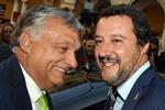 Viktor Orban og Matteo Salvini mødtes tirsdag i Milano. De varslede efterfølgende fælles indvandrerkritisk front frem mod EU-parlamentsvalget i 2019. Daniel Dal Zennaro/AP
