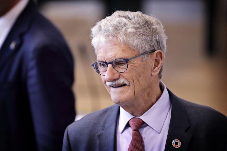 Socialdemokraternes Mogens Lykketoft var som formand for FN's generalforsamling med til at starte processen med den omstridte erklæring om migranter, som hans partiformand, Mette Frederiksen, nu udtrykker skepsis over for. Jens Dresling/POLFOTO