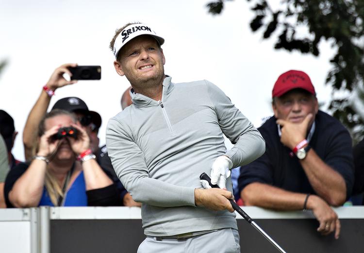 Trods en afsluttende bogey var Søren Kjeldsen fredagens bedste dansker med en runde i 66 slag. Henning Bagger/Ritzau Scanpix