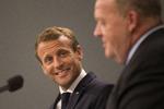 Den franske præsident Emmanuel Macron på statsbesøg i Danmark, her sammen med statsminister Lars Løkke Rasmussen (V).  Finn Frandsen/POLFOTO