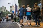 Under stor diskretion og afskærmet fra pressen ankom det alternative landshold i dag til Slovakiet. Jakub Kotian/Ritzau Scanpix