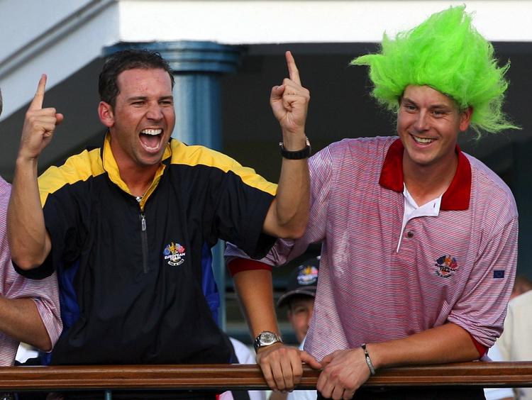I 2006 var Sergio Garcia og Henrik Stenson med til at vinde Ryder Cup på europæisk hjemmebane i Irland. Laurent Rebours/AP