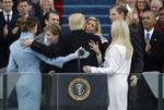 Donald Trump blev indsat som USA's 45. præsident ved en ceremoni i Washington 20. januar 2017. Patrick Semansky/AP