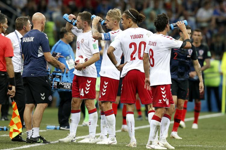  Henrik Dalsgaard, Simon Kjær, Yussuf Yurary Poulsen og Thomas Delaney er klar til kamp igen.
   Finn Frandsen/POLFOTO