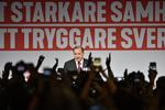Det står fortsat helt åbent, hvilken regering der kommer ud af det svenske valg. Jonas Ekströmer/AP