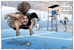 Tegningen udstiller ifølge flere kritikere Serena Williams som en racistisk stereotyp. Mark Knight/herald Sun