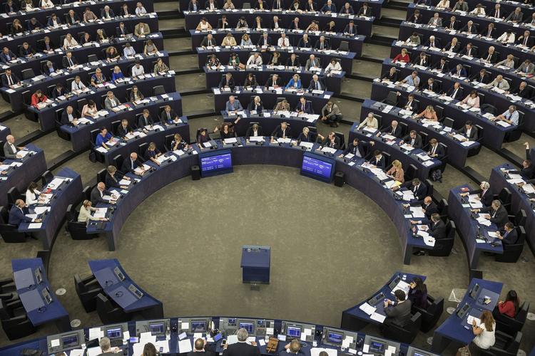 Medlemmer af EU-parlamentet ved afstemningen om Ungarns brud med EU-værdier. Jean-francois Badias/AP