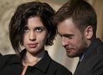 Pjotr Versilov ses her med en anden af aktivisterne fra Pussy Riot, Nadesjda Tolokonnikova, som også er hans ekskone.  J. Scott Applewhite/AP