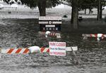 Et område af byen New Bern i North Carolina torsdag 13. september. Stormen Florence er blevet nedgraderet til en kategori-1 orkan, men  ventes alligevel at skabe store ødelæggelser og oversvømmelser. Gray Whitley/AP