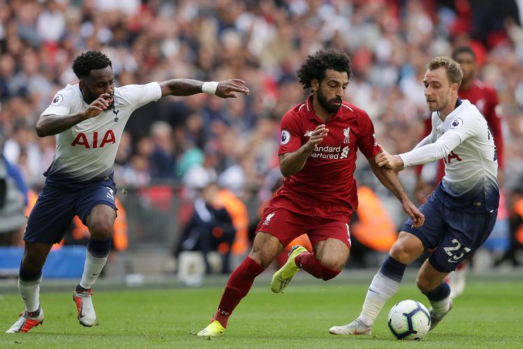 Mohamed Salah og Liverpool var en klasse bedre end Christian Eriksen og Tottenham. Tim Ireland/AP